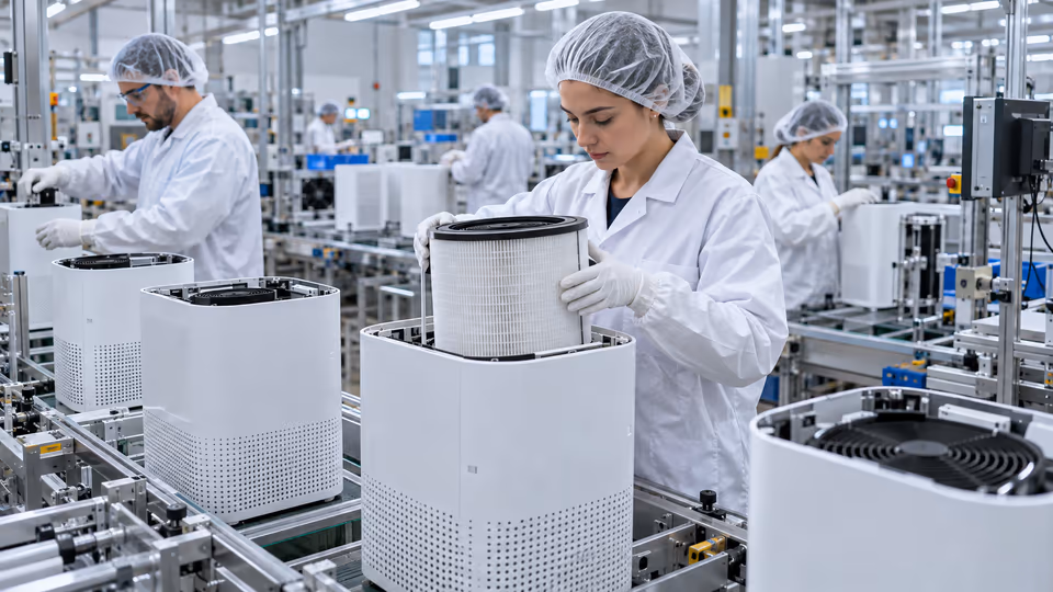 Personnel assembling devices on a manufacturing line